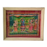 Vrindavan in Bloom - Krishna’s Holi Revelry Miniature Painting